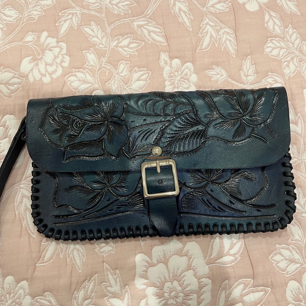 Leather wristlet